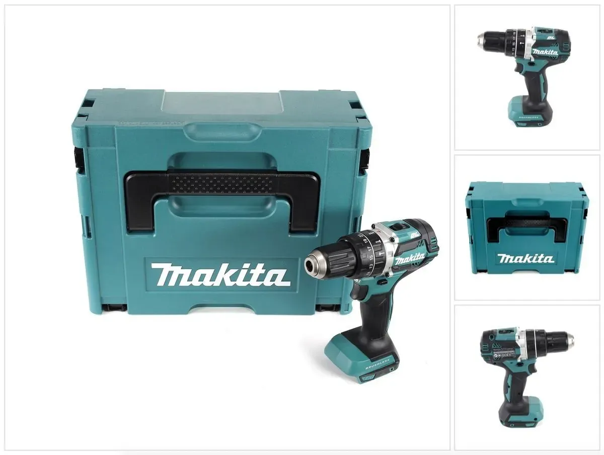 Makita Schlagbohrmaschine DHP 484 ZJ 18V Brushless Li-Ion Akku Schlagbohrschrauber im Makpac -