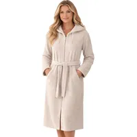 Morgenstern Bademantel Damen Reißverschluss Kapuze Frottee Velours Patrizia Oeko Tex Standard Sand M - M