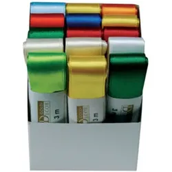 Doppelsatinband 25mmx3m farbig 1172025991503 farbig sort.