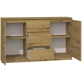 home collective Kommode, Eiche Artisan Holz, 3 Schubladen 120x75x40 cm Wohnzimmer, Kommoden | Sideboards, Kommoden