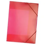 Folia Gummizugmappe A3 transparent rot Kunststoff