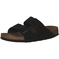 Birkenstock Arizona Weichbettung Veloursleder schmal schwarz 37