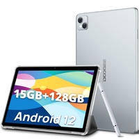 DOOGEE T10 Tablet 10 Zoll Android 12, 15 GB RAM+128GB ROM 8300mAh Akku Octa-Core Tablet Pc mit 13MP Kamera 1920 * 1200 FHD+ Bildschirm, 4G LTE & 5G WiFi, Widevine L1-Unterstützung(Silber)