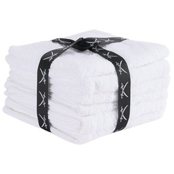Sansibar Sylt Seiftuch Sansibar 6er Set Frottier-Serie Classic, mit gesticktem Säbel, 30×30 cm (Set, 6 tlg., 30×30 cm), mit hochwertiger Sansibar Säbel Stickerei weiß