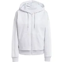 Adidas Essentials 3-Streifen Fleece Reißverschlusspullover Light Grey Heather /