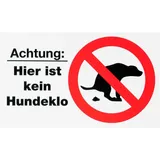 Metafranc Hinweisschild Achtung: Hier ist kein Hundeklo 25 x 15 cm Rot/Schwarz