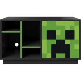 Phoenix Minecraft Lowboard 108x61x37 cm Schwarz/Holz