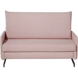Schlafsofa 2-Sitzer BELFAST Stoff Rosa
