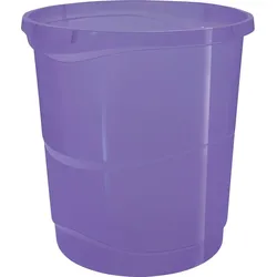 Esselte Papierkorb Colour'Breeze PP 14l transparent lavendel Packung mit 12 Stück