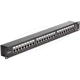 DeLock Kupplungs-Patchpanel 24 Port Cat.6 19 Zoll