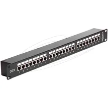 DeLock Kupplungs-Patchpanel 24 Port Cat.6 19 Zoll