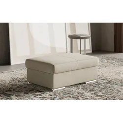 Polsterhocker SIT & MORE "Broadway", beige (sand), B:99cm H:42cm T:65cm, 100% Polyester, Hocker