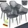 tillvex Gartenstuhl 4er Set 120 x 60 x 90 cm grau/silber
