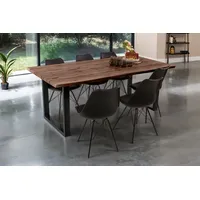 Sam Esstisch Baumkante Holz-Optik Nussbaum 200 x 100 U-Gestell