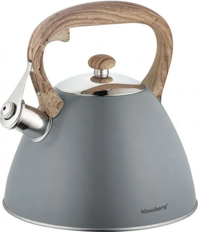 Klausberg Kettle with whistle KLAUSBERG 3L KB-7297, Wasserkocher, Grau