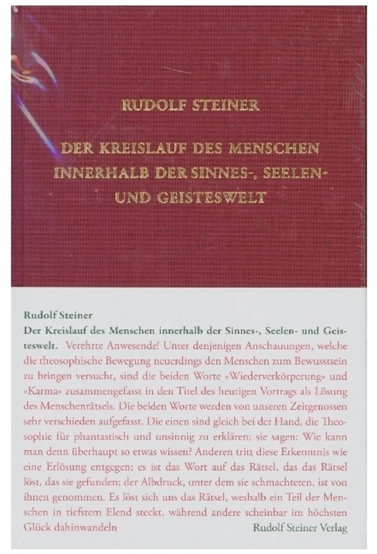 Rudolf Steiner Gesamtausgabe / 68B / Der Kreislauf Des Menschen Innerhalb Der Sinnes-, Seelen- Und Geisteswelt - Rudolf Steiner, Rudolf Steiner Nachla