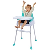Hochstuhl fur Baby, 4 in 1 Kinderhochstuhl Mit Tisch Hochstuhl Baby Essstuhl Sitzerhöhung Klappbar,Kapazität bis 30 kg (Grün)