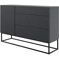 Selsey Sideboard Schwarz Schwarze Beine Veldio