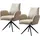 Hti-Living Esszimmerstuhl drehbar Polyester beige 2er Set