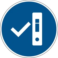 Wagner-sicherheit Gebotsschild, Aktueller Schnelltest erforderlich, (Größe: 200 mm)