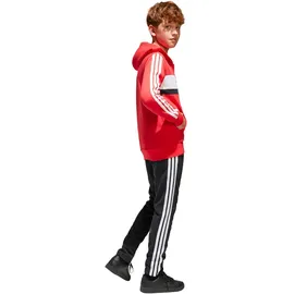 adidas Seasonal Essentials Tiberio 3-Streifen Fleece Jogginganzug Kinder JC7522 - pure ruby/white,