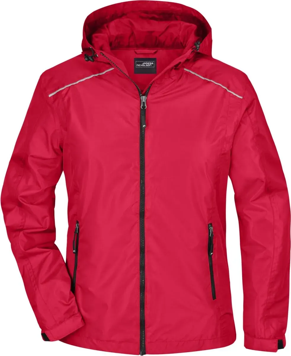 James & Nicholson Damen Regenjacke Regen-Jacke JN1117 red/black M