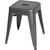 Bolero Bistro Niedrige Bistro Hocker stahlgrau 4er Set