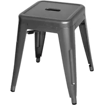 Bolero Bistro Niedrige Bistro Hocker stahlgrau 4er Set