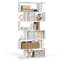 VASAGLE Bücherregal 70 x 24 x 190,5 cm Weiß