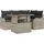 vidaXL Garten-Lounge-Set 5-tlg. hellgrau Polyrattan