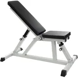 ScSPORTS® Hantelbank Verstellbar, 7-fach Rückenlehne/4-fach Sitz, Stabil, bis 200 kg, Dickes Polster, Gummifüße - Schrägbank, Trainingsbank, Bauchtrainer, Fitness, Gym (Modell 2, Schwarz)