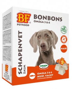 BF Petfood Schapenvet Maxi Bonbons met zalm  3 verpakkingen