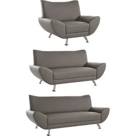 Home Affaire Polstergarnitur HOME AFFAIRE "Saltare elegant & komfortabel,, 3-2-1, bequem, Designfuß", grau, H:78cm T:82cm, Sitzmöbel-Sets