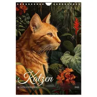 Calvendo Katzen Kunstillustrationen (Wandkalender 2026 DIN A4 hoch), CALVENDO