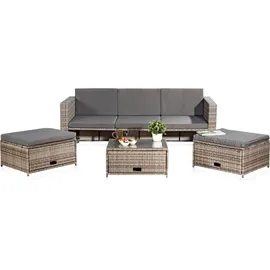 MuCoLa Gartenlounge-Set 4-tlg. Grau
