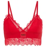 Hugo BH mit Spitzenbesatz Modell 'TRIANGLE RL LACE', Rot, M