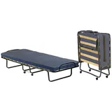 Talamo Italia Dmora Klappbett Ada, Feldbett mit 12 Lattenrosten, inklusive Matratze, platzsparendes Bett, 100% Made in Italy, 80x190h37 cm, Schutzhülle auf Anfrage