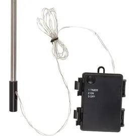 Out of the Blue LED, Gartenstecker, Star, 14 LEDs, warmweiss, batteriebetrieben mit Timer - Weiß