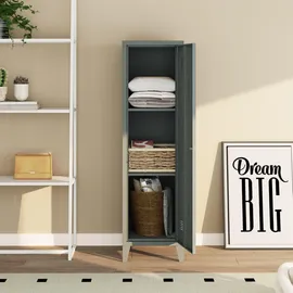[en.casa] Einzelspind Kurikka 137 x 38 x 38 cm Dunkelgrau