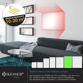 Kesser KESSER® Infrarotheizung Mit Thermostat Infrarot Wandheizung Elektroheizung IP44
