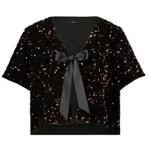 Zero Blazerjacke mit Pailletten in BlackBrown | 44