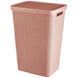 Curver Jute 58l Wäschekorb, Puderrosa