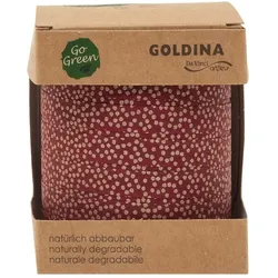 Geschenkband/Ringelband biologisch abbaubar 100 Meter "Glimmer Dots" - bordeaux