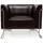 HJH Office Sessel CURACAO Kunstleder 73,5 x 54 x 88 cm Braun mit Armlehnen