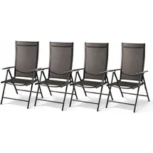 Mojawo Garten Klappstuhl 54 x 64 x 106 cm grau 4 St.