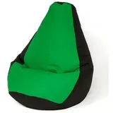 go gift Sitzsack, Schwarz, Grün, 140 x 100 cm, Birne