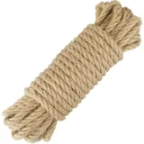 Aougo - Juteseil, 10 Mm Dick, Hanfseil Für Dekoration, Heimwerken, Gartenarbeit, Kratzbaum (10 Meter)