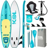 Aufblasbares SUP Board 11'6" KOL Fresh - Komplett-Set SUP & Kajak 350L