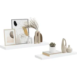 vidaXL Wandregal 80 x 23,5 x 3,8 cm Hochglanz-Weiß