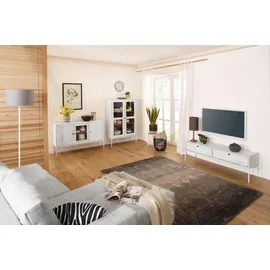 OTTO home Sideboard Freya 130 x 80 x 35 cm Beige / Weiß